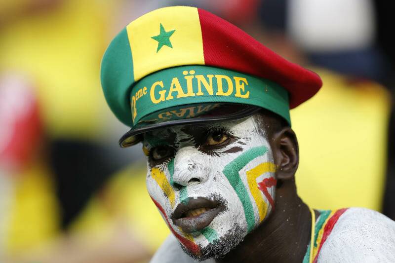 A supporter of Senegal reacts after the group H match between Senegal and Colombia. AP Photo/Efrem Lukatsky