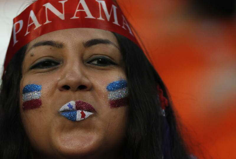 A Panama fan awaits the start of the group G match between Panama and Tunisia at the 2018 World Cup. Photo: AP Photo/Pavel Golovkin