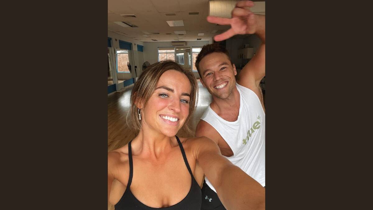 Lily Cornish and dance partner Lincoln Lewis enjoying down time during a busy schedule. Picture: Supplied/Lily Cornish