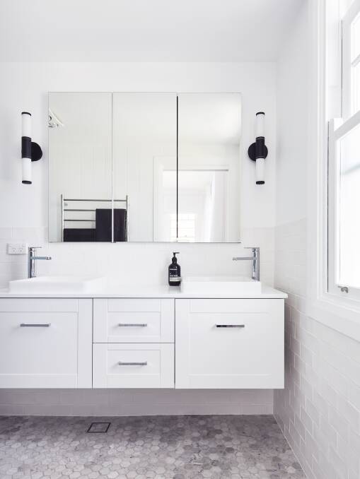 Simplicity at its best: Sleek clean lines are perfectly executed in the bathroom.