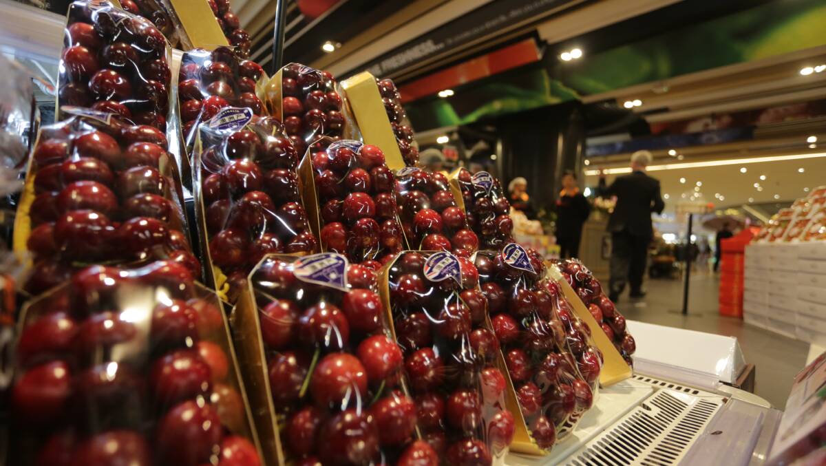 Australia has only just opened up new markets for cherries in China and now the industry has been hit by freak storms and rain just when it didn't want it at picking time.