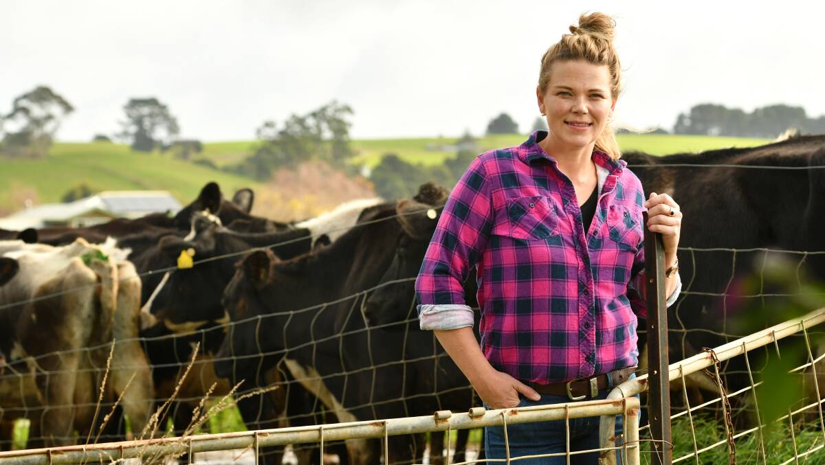 Advocating: Rebekah Frankcombe herd manager at a Mount Hicks dairy farm. Picture: Brodie Weeding