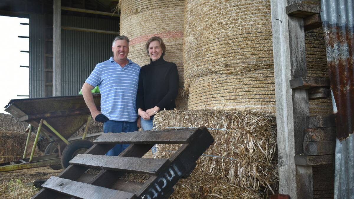 HELPING: Hagley's Rowan and Anna Clark owners of Rupertswood Farm. Picture: Rebecca Morris 