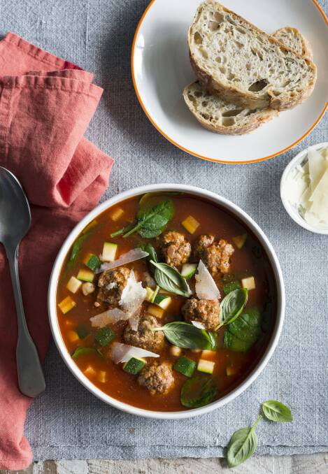 this: Meatball, zucchini chickpea soup | Liverpool Champion Liverpool, NSW