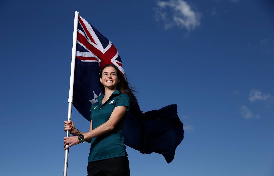 Keely Small was the Australian flag-bearer at the Youth Olympics two years ago, but her senior Olympic dream is on hold. Picture: Getty Images
