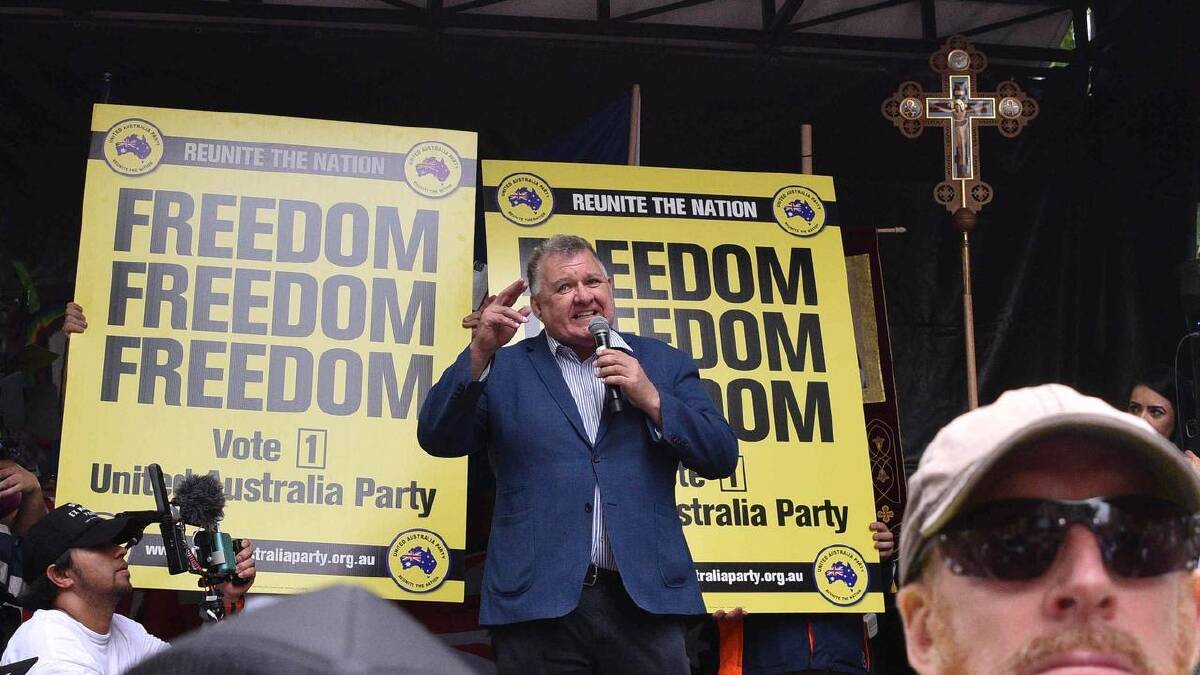 Craig Kelly (Australia United Party). Picture: supplied
