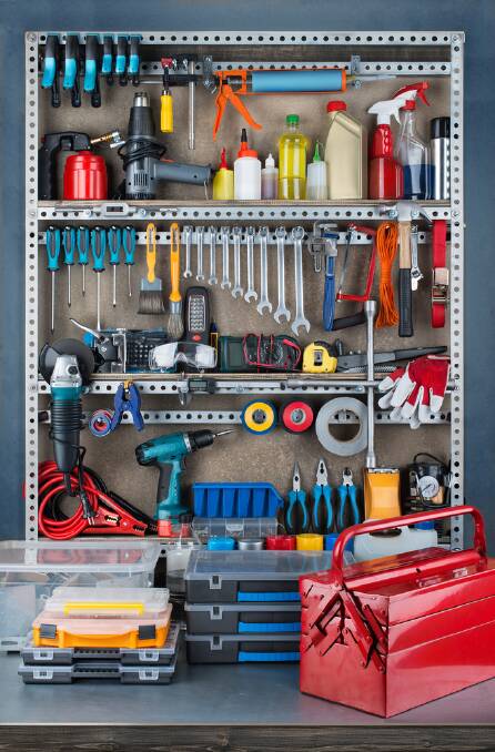 Accessibility: Finding tools and equipment in a shed can get difficult quickly so being orgainsed from the start helps. Photo: Shutterstock.