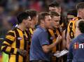 Coaches should be among the first to know drug-test results, Hawthorn's Sam Mitchell (centre) says. (Gary Day/AAP PHOTOS)