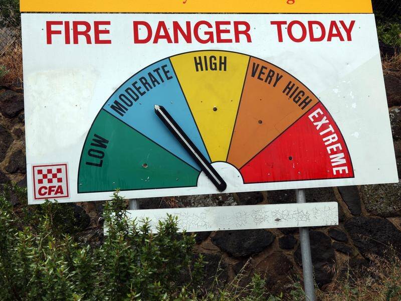 Heat across parts of Victoria and Tasmania has lifted fire danger ratings.