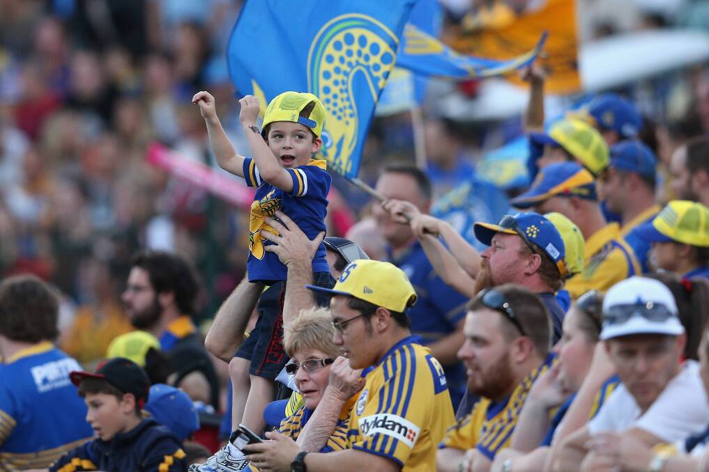 Record: The blue-and-gold army have turned out in force to support the Parramatta Eels this year.Picture: Getty Images