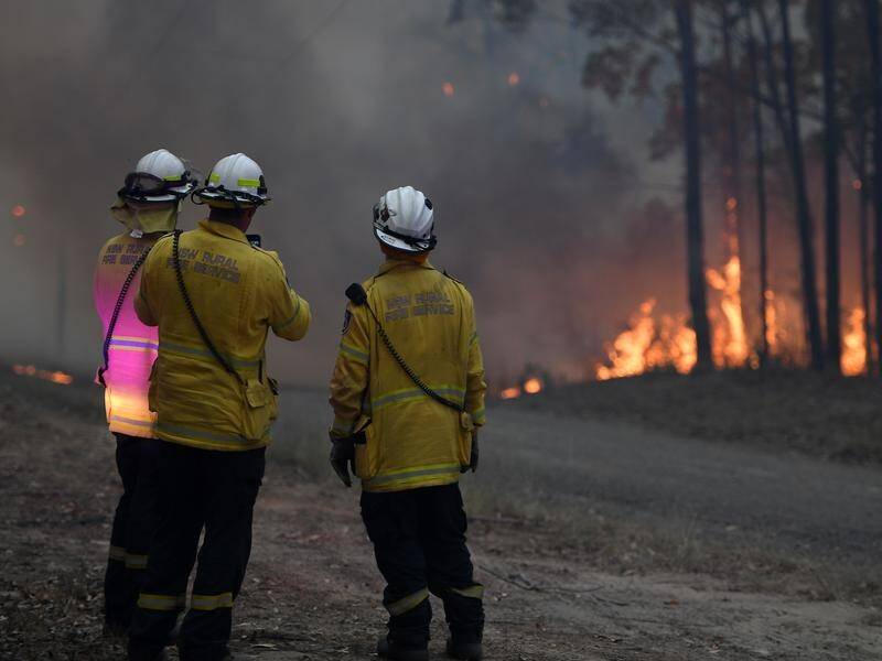 More than 40 fires are burning across NSW, but overnight rain has helped bring some under control.