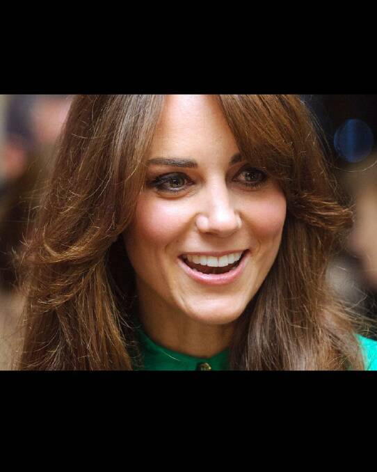 Duchess of Cambridge's new hairstyle, unveiled at the Natural History Musuem on Tuesday.
